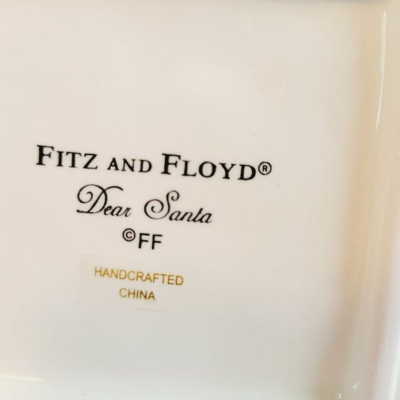 Fitz & Floyd Dear Santa Snack Plate & Spreader, 2009 Christmas Bring Me A Puppy - Picture 9 of 13